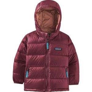 Patagonia Baby Hi-Loft Down Sweater Hoody, size 4T, color Chicory Red